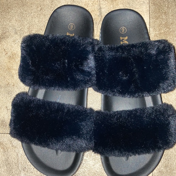 SPARKLING GLITTER FAUX FUR SPARKLE PLATFORMS - Picture 2 of 6